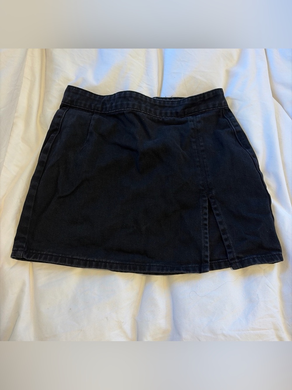 Lioness Black Mini Skirt with Side Slit